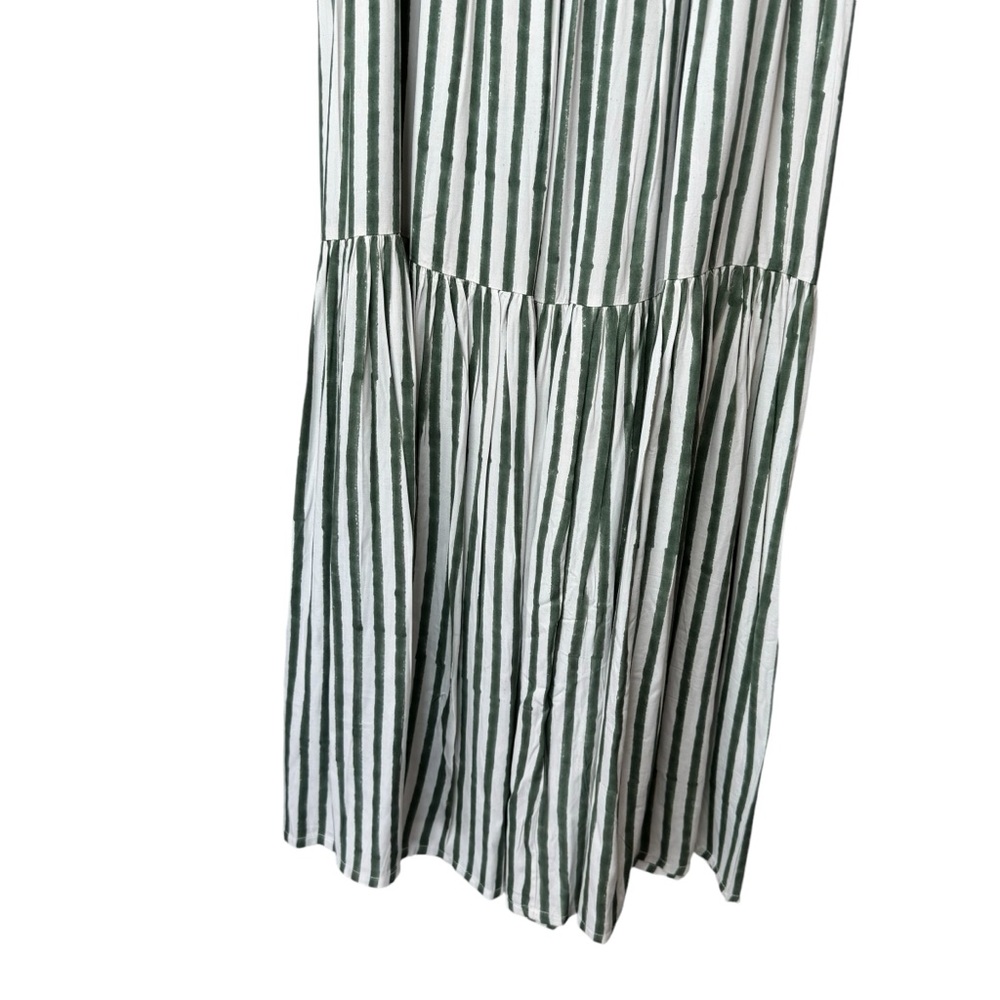 Emerson Fry NEW Juniper Green Stripe Linen Paper Bag Belted Trouser Pant M/L - Picture 9 of 12